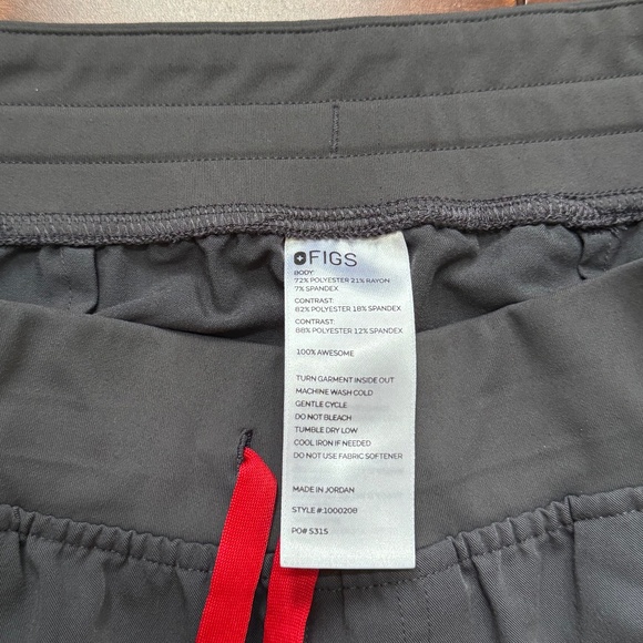 NWT Figs FIONx Zamora Jogger Charcoal Scrub Pants - Picture 3 of 6